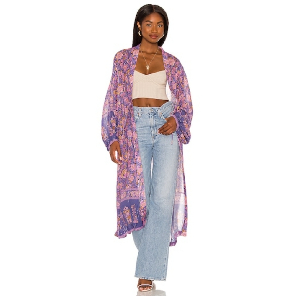 Spell X Revolve Juniper Duster Robe Violet M/L NWT